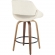 Fabrico 26" Counter Stool in Cream Fabric & Walnut Finish (Set of 2)